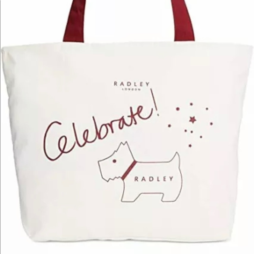 Radley London Celebrate White Tote Canvas Top Zip